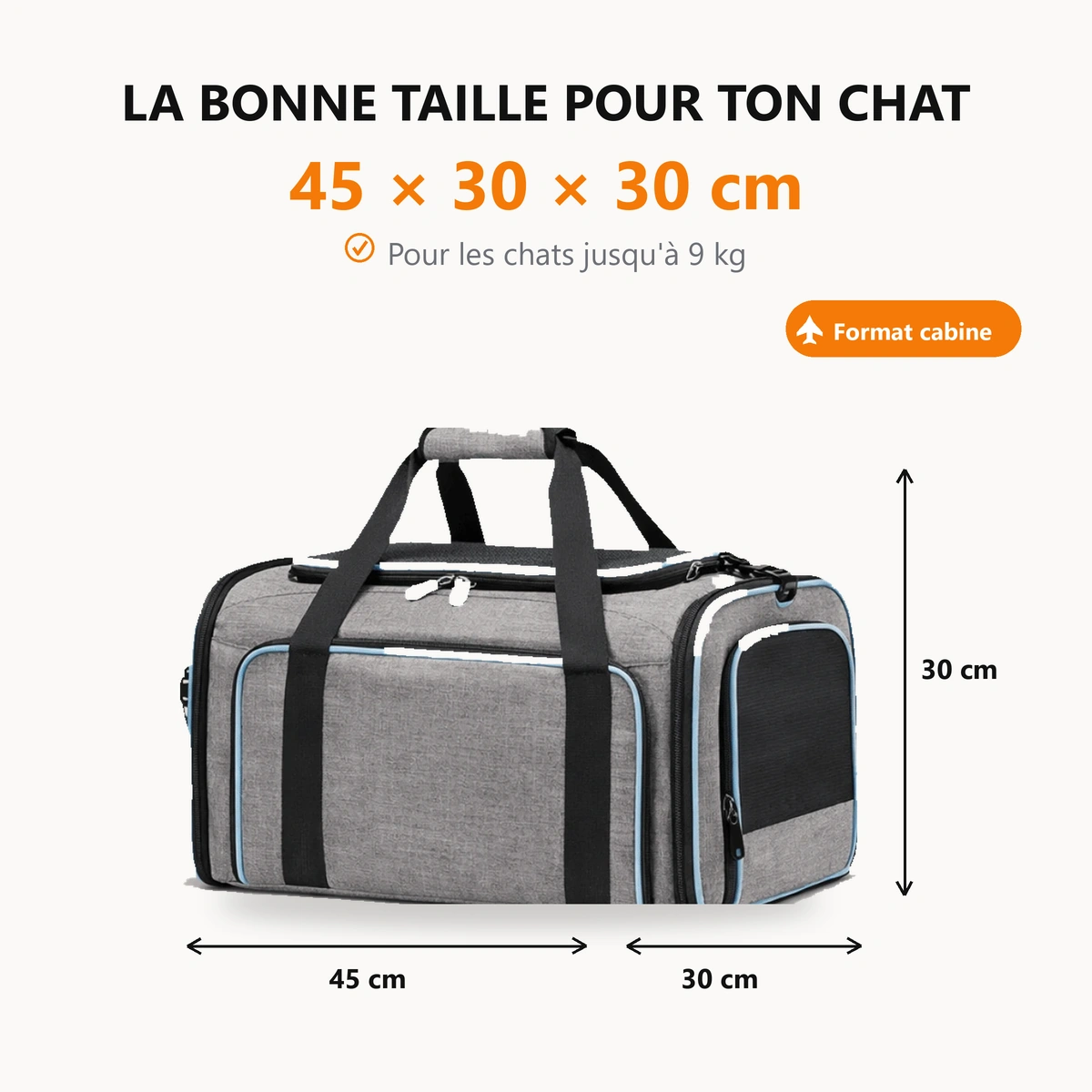 Dimensions du sac CocoonChat™