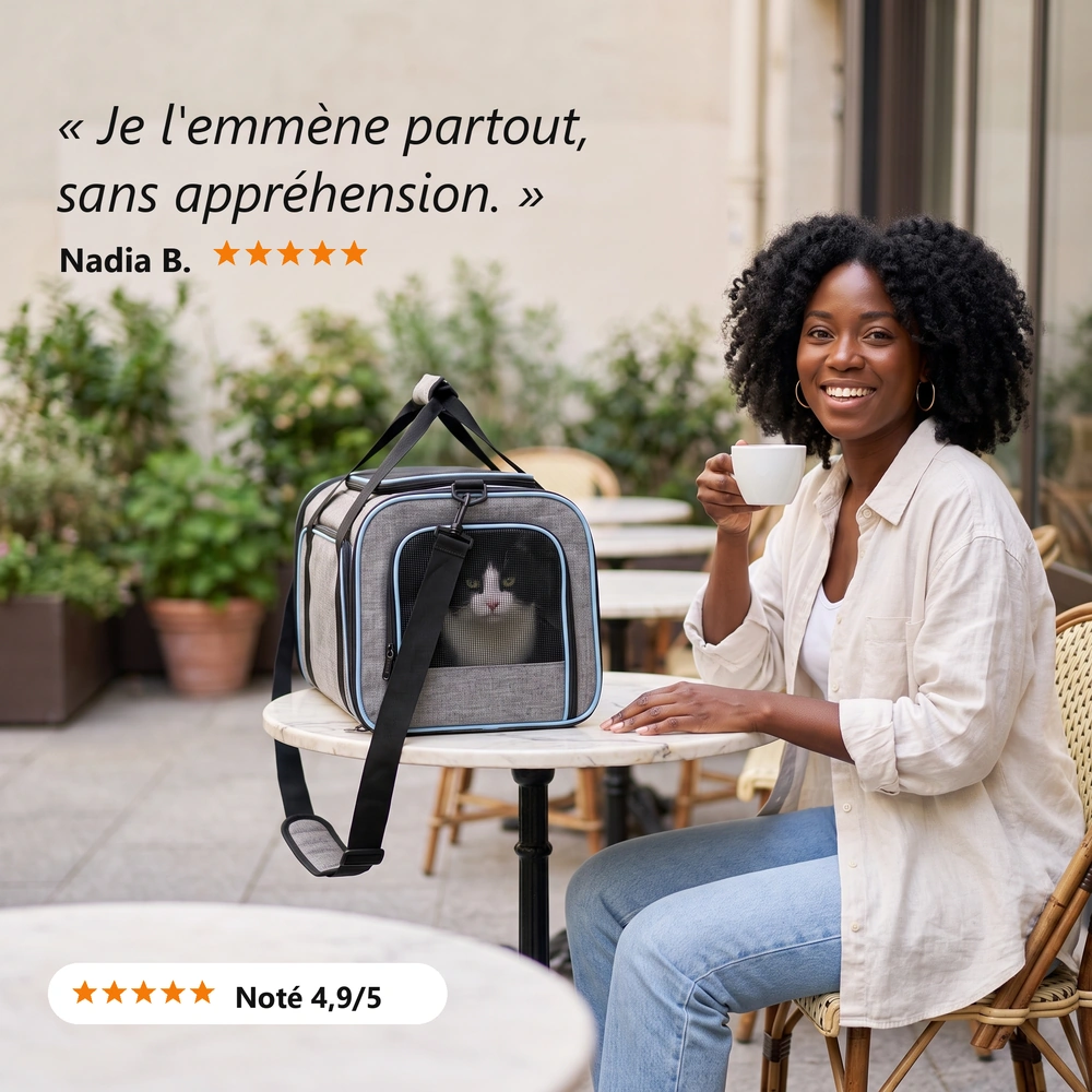 Sac CocoonChat™ en terrasse